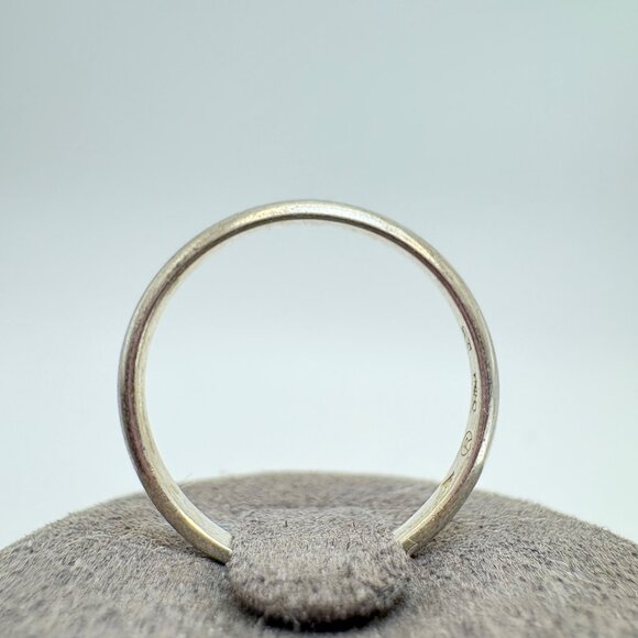 VTG Solid Sterling Silver 925 Half Round Wedding Band 2.5mm Ring Size 8 - Picture 6 of 11